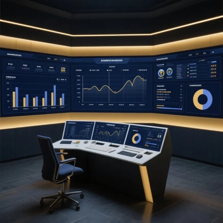 赛事数据与风控看板示意图